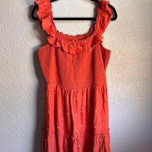Old Navy Terracotta Embroidered dress